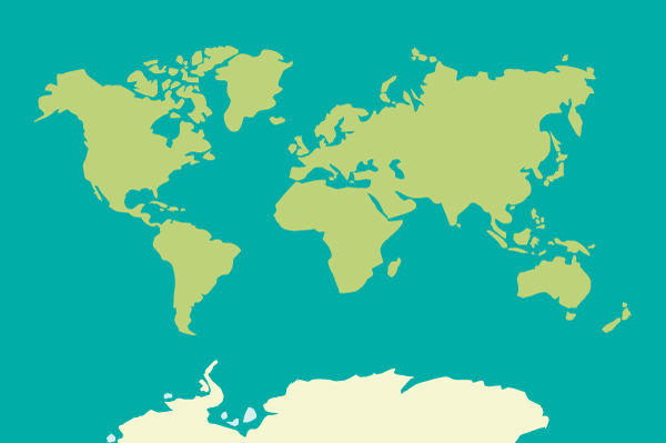 世界地図のイラスト